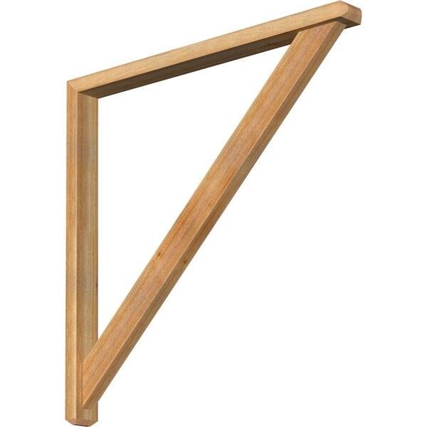 Ekena Millwork Traditional Craftsman Rough Sawn Bracket w/ Offset Brace, Western Red Cedar, 4"W x 46"D x 46"H BKT0402X46X46TRA04RWR - main